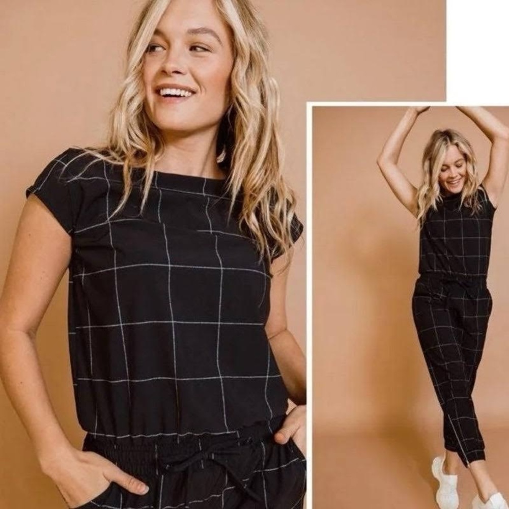 Albion Windowpane Jumpsuit